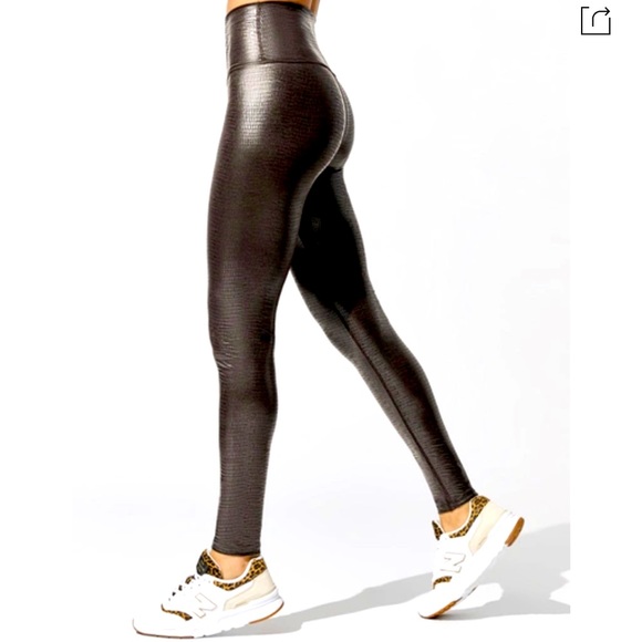 RARE Carbon 38 Reptile Shine High Rise Full-length Legging - Leathery Reptile - Picture 1 of 7